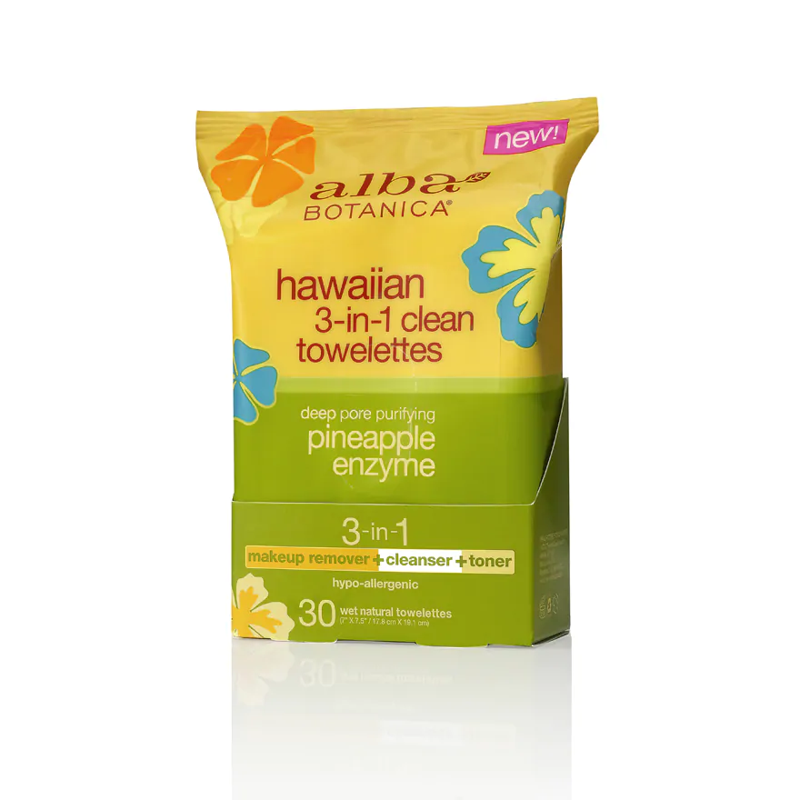 Alba Botanica 3-in-1 Clean Towelettes makeup wipes Singapore