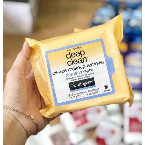 Neutrogena Deep Clean Oil-Free Makeup Remover Cleansing Wipes Singapore