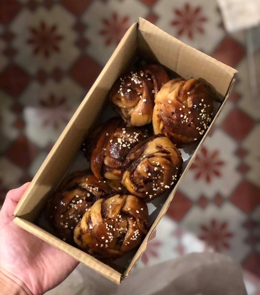 box of baked goods from Micro Bakery & Kitchen