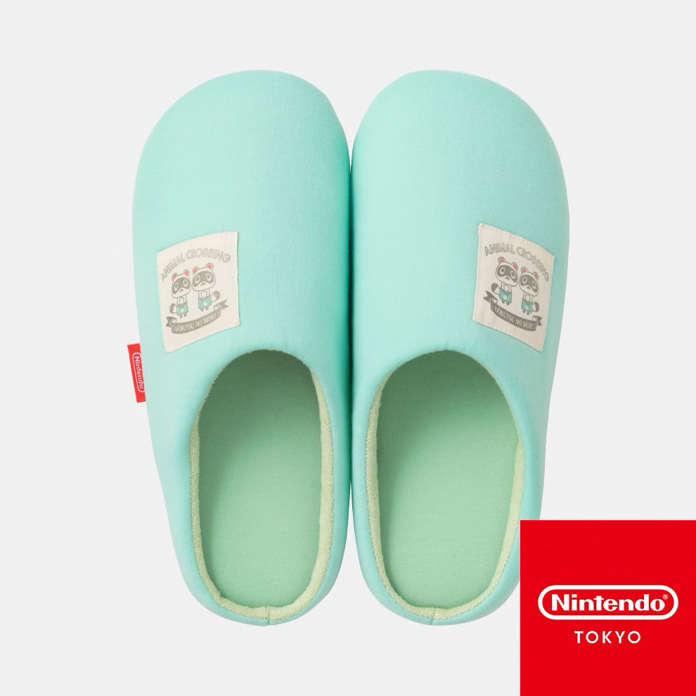 Animal Crossing mint bedroom slippers