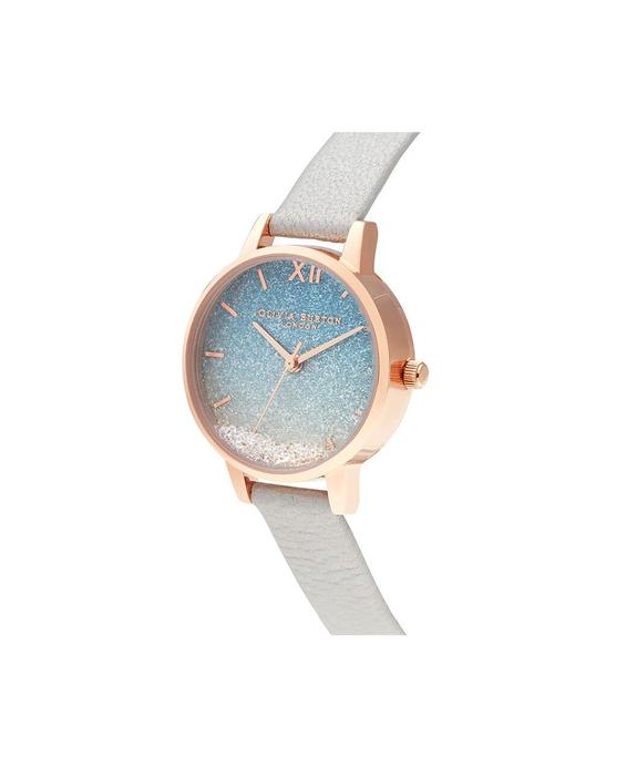Close up of Olivia Burton Under the Sea white watch face