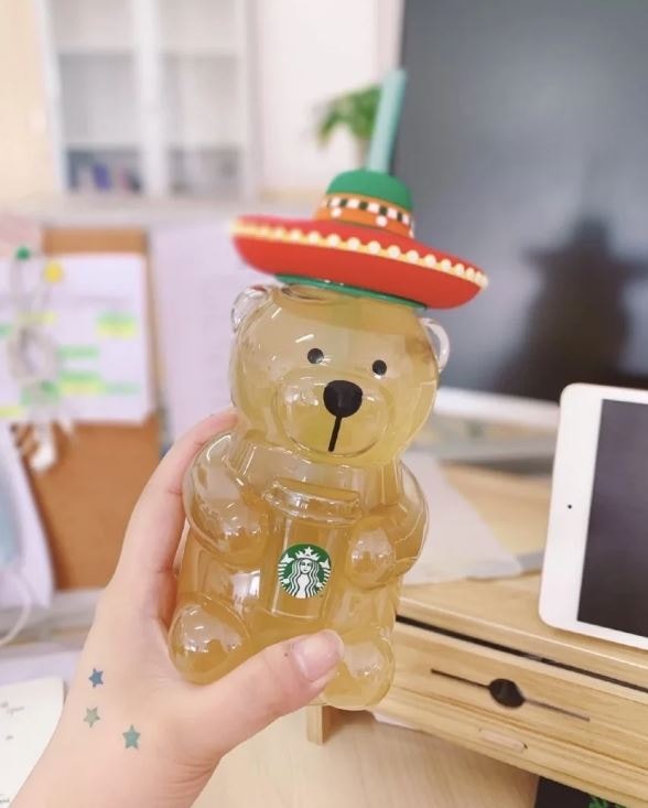 Starbucks China Bearista glass bottle Singapore
