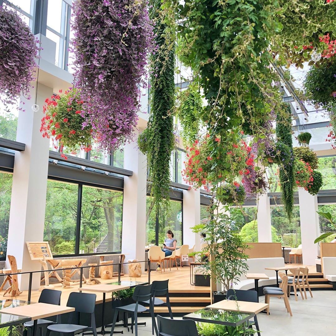 Starbucks greenhouse Japan Hana Biyori Tokyo