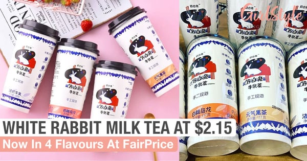White Rabbit Milk Tea Is Now Sold At FairPrice For Just $2.15, 4 Flavours Available