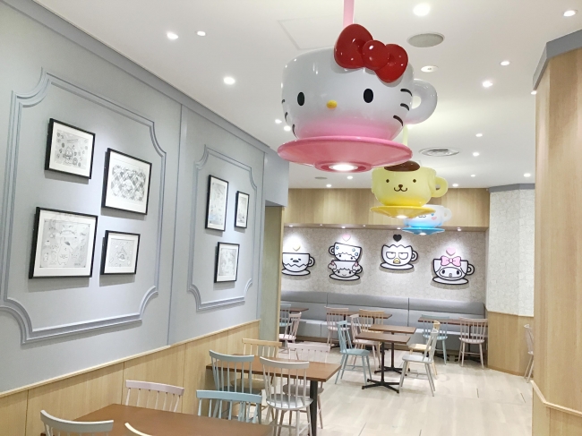 SANRIO CAFE Ikebukuro interior design and decor