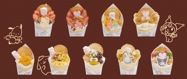 Sanrio character crepes in SANRIO CAFE Ikebukuro