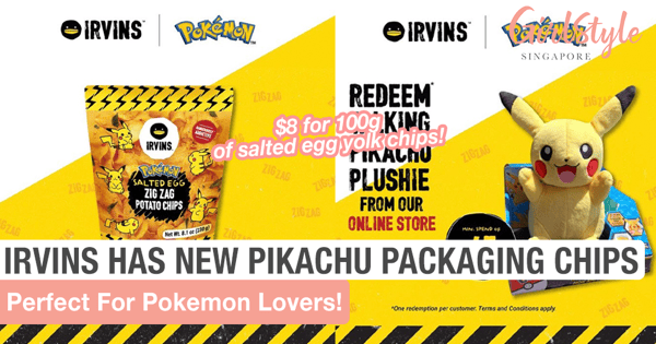 Irvins Salted Egg Yolk Chips Now Has New Adorable Pikachu Packaging