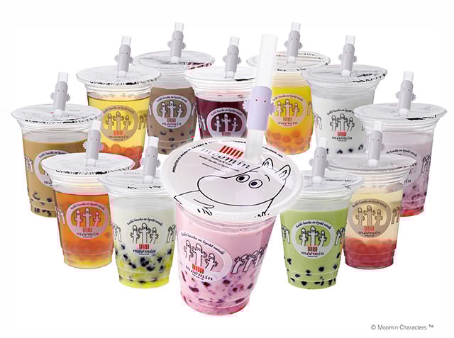 Moomin Café bubble tea with 'Hattifattener seeds'