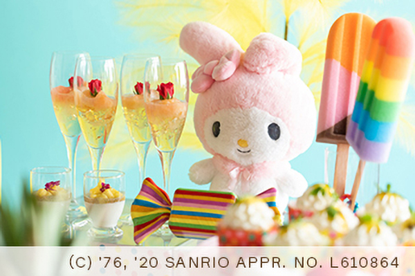 Hilton Osaka Hello Kitty & My Melody buffet drinks and desserts