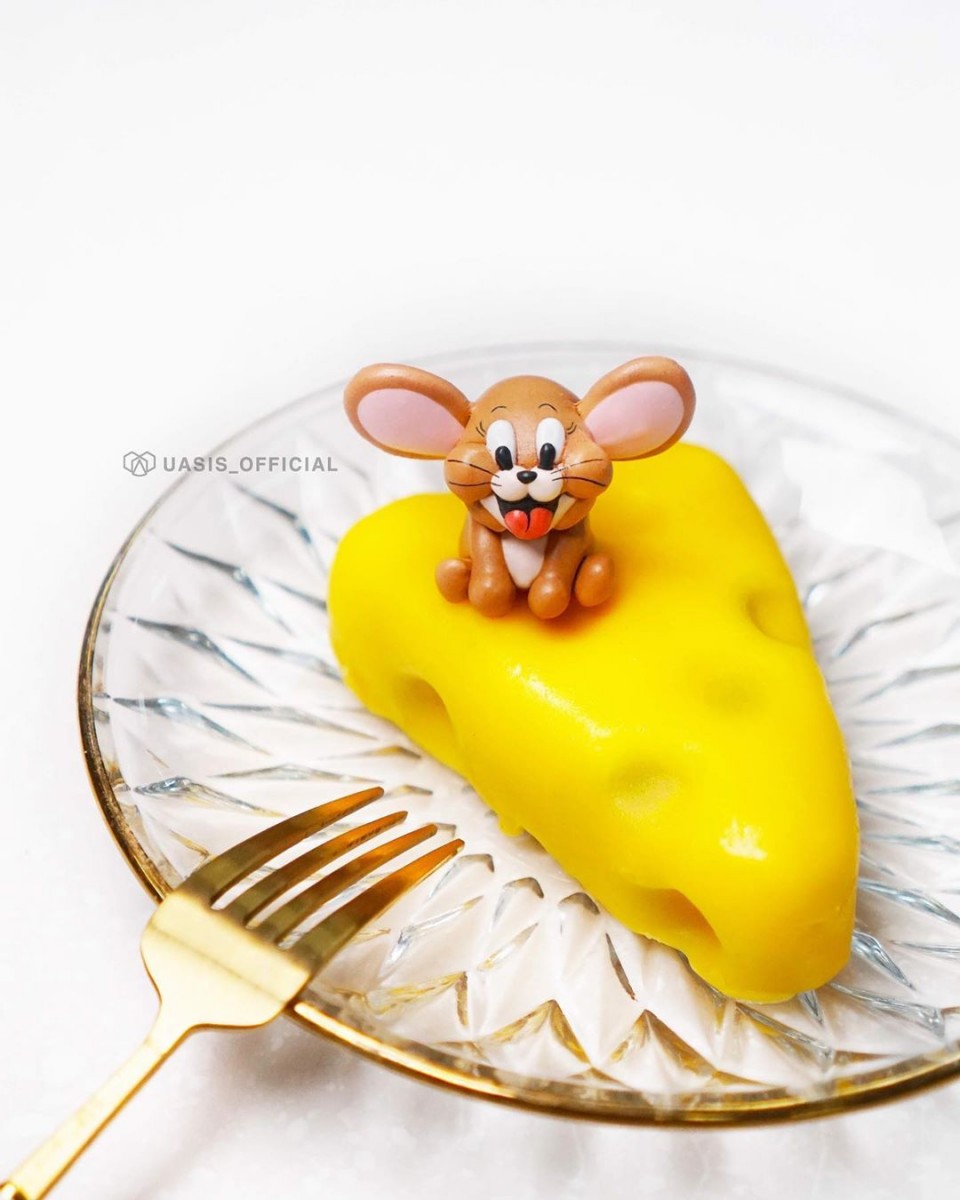 tom and jerry cheese block 3d meringue art cake
