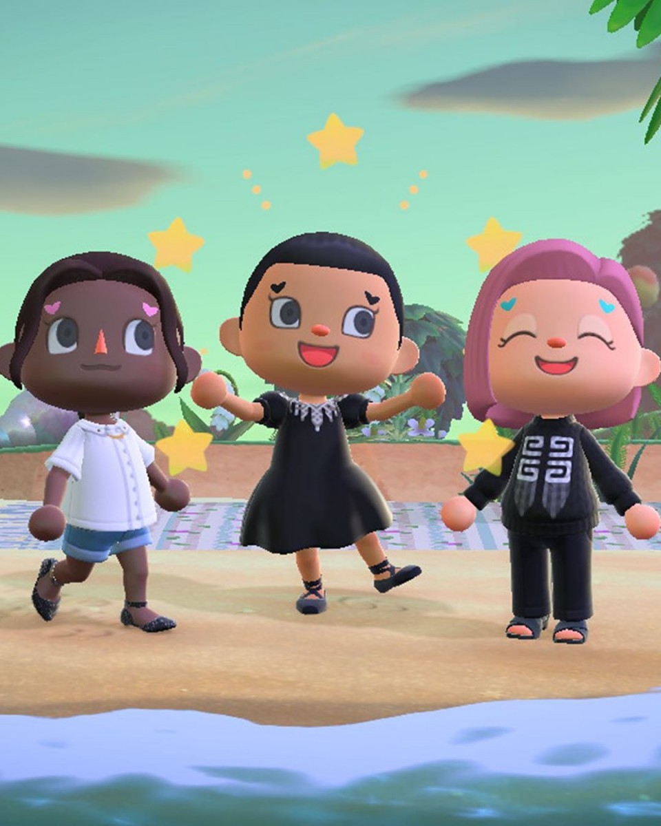 Givenchy eyeliner on Animal Crossing characters