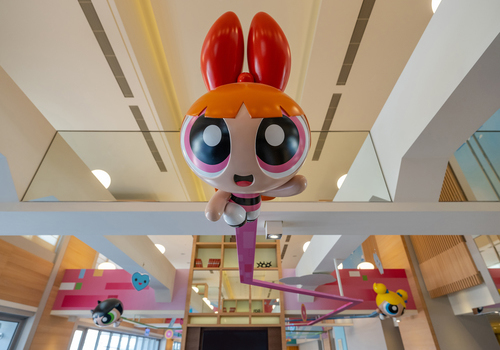 Powerpuff Girls in the party cafe