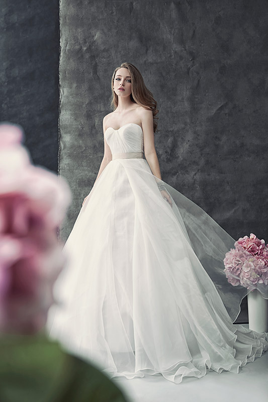 Divine Couture sweetheart neckline organza wedding dress