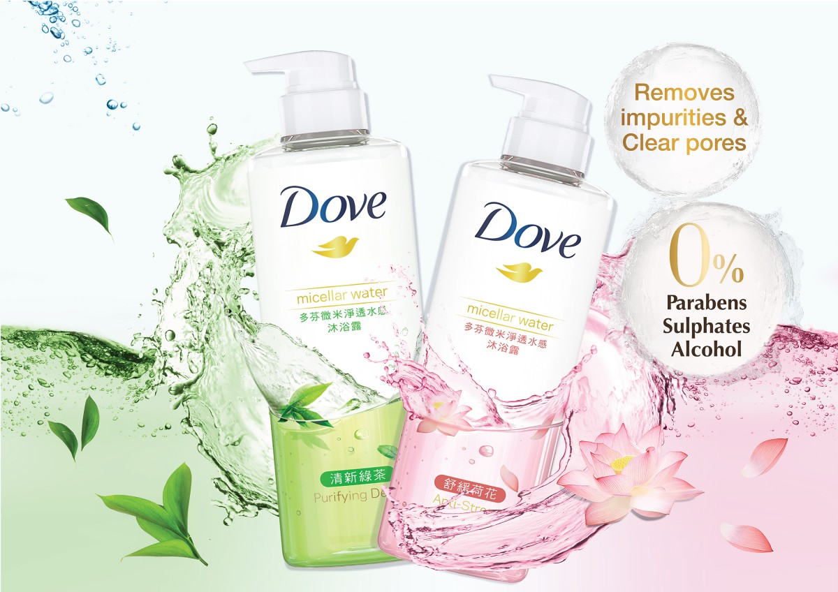 Dove micellar shower gel