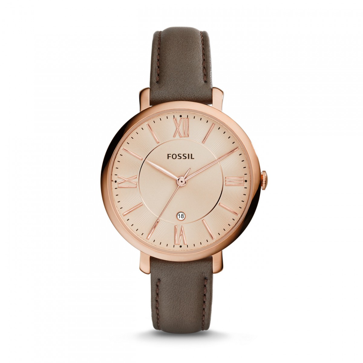 Fossil leather strap watch