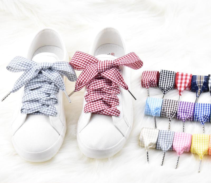 plaid gingham ribbon shoelace Singapore