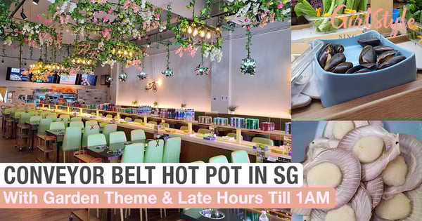 Ma Ma Spin Pot: Garden-Themed Conveyor Belt Hot Pot Restaurant In Singapore Opens Till 1AM