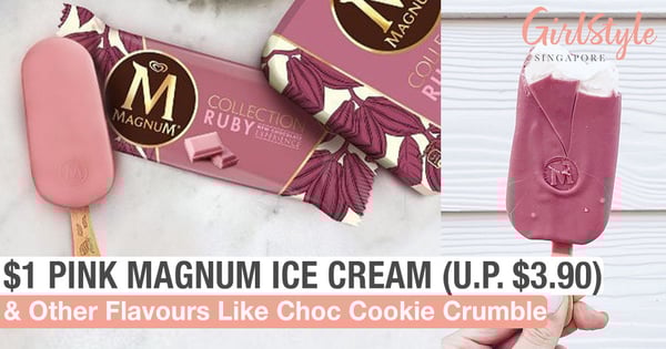 Now At Just $1: Magnum’s Pretty Pink Ruby Ice Cream, Chocolate Cookie Crumble & More