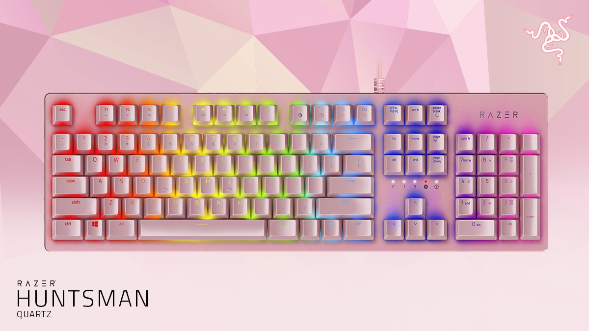 Razer Huntsman Opto-Mechanical Gaming Keyboard Quartz Pink Singapore