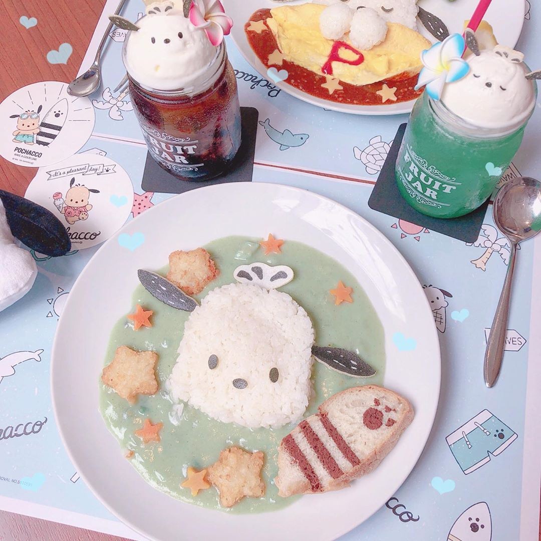 Pochacco themed cafe Sanrio Tokyo Japan 2020