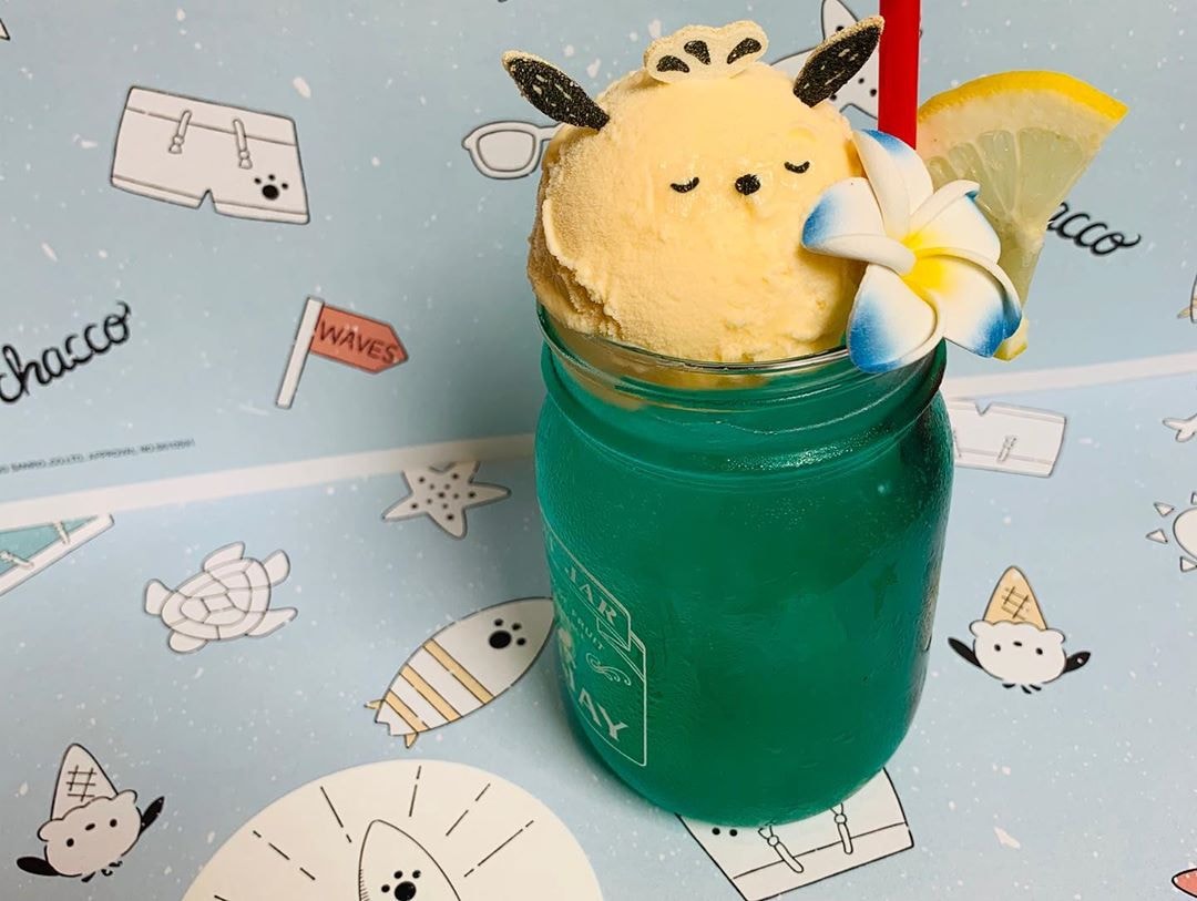 Pochacco themed cafe Sanrio Tokyo Japan 2020