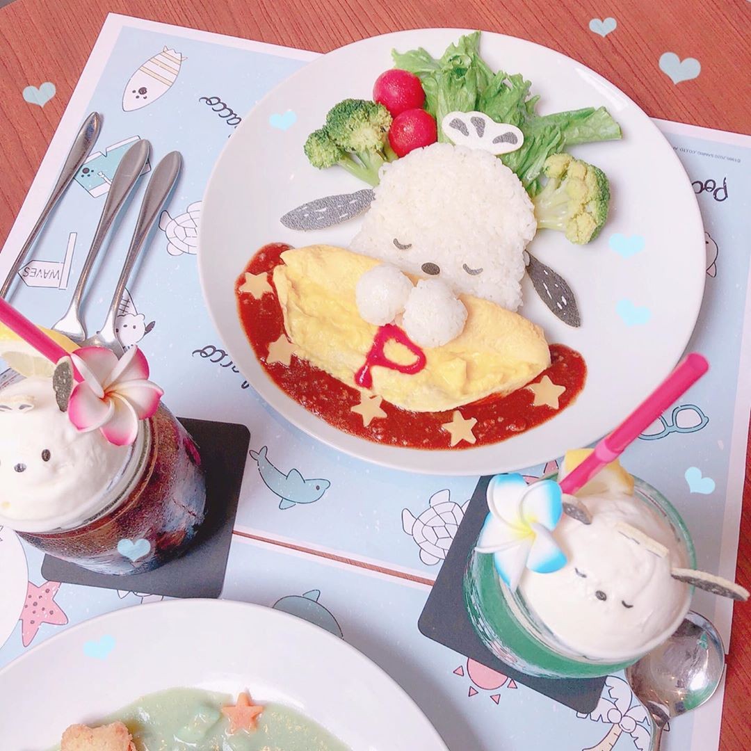 Pochacco themed cafe Sanrio Tokyo Japan 2020