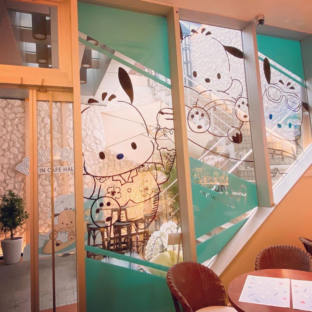Pochacco themed cafe Sanrio Tokyo Japan 2020
