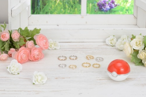 Pokemon Pikachu engagement rings wedding bands