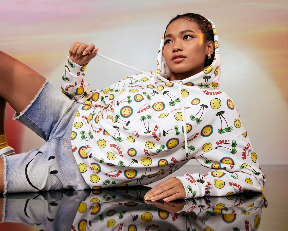 Pomelo x Smiley white hoodie