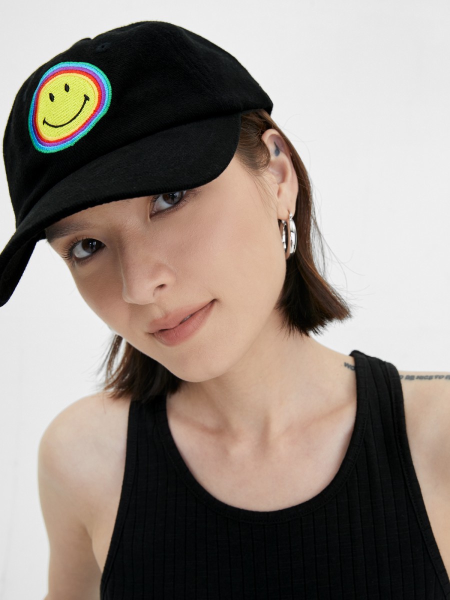 Pomelo x Smiley baseball cap black
