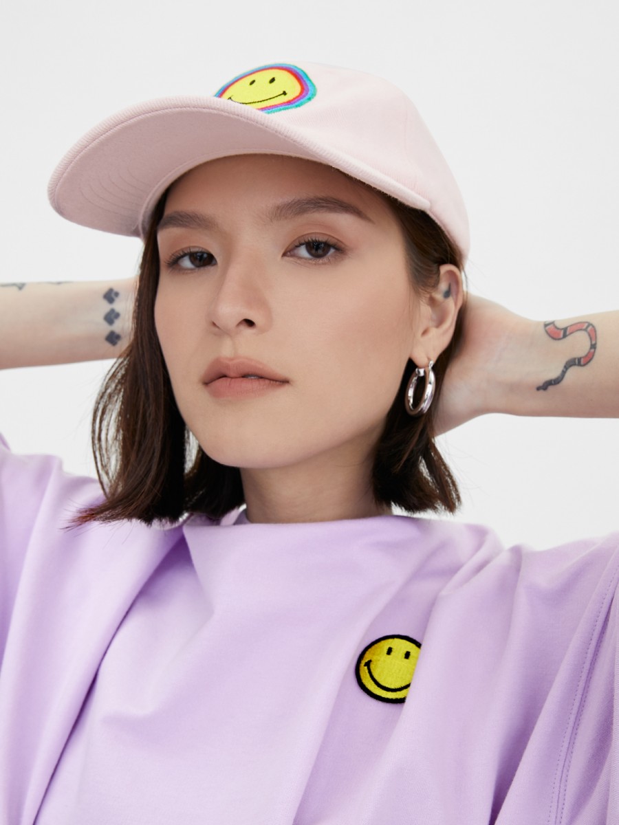 Pomelo x Smiley pink baseball hat