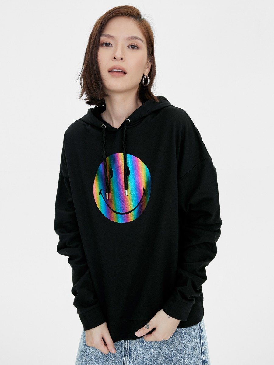 Pomelo x Smiley black hoodie