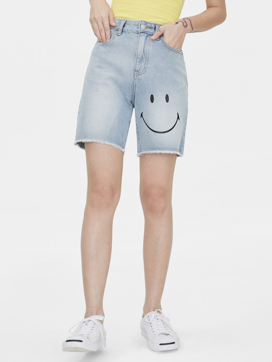 Pomelo x Smiley high waist shorts