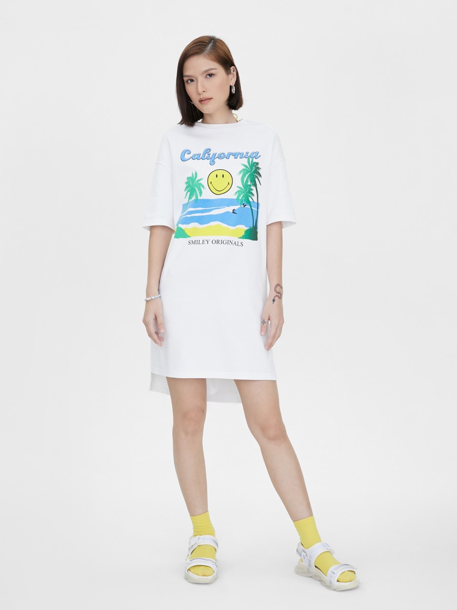 Pomelo x Smiley white dress