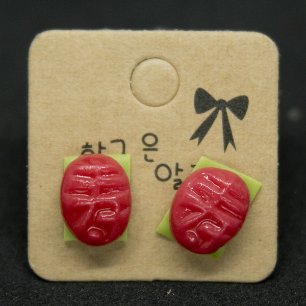Singapore quirky food themed earrings