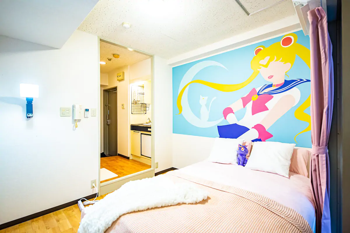 Sailor Moon hotel airbnb osaka Japan