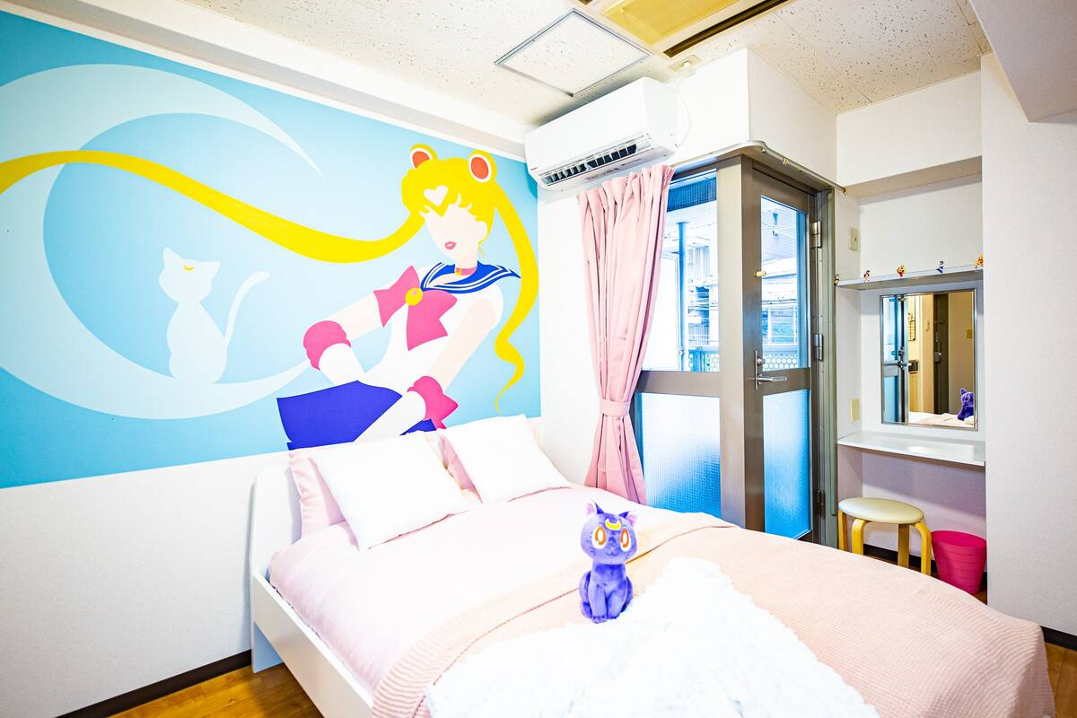 Sailor Moon hotel airbnb osaka Japan