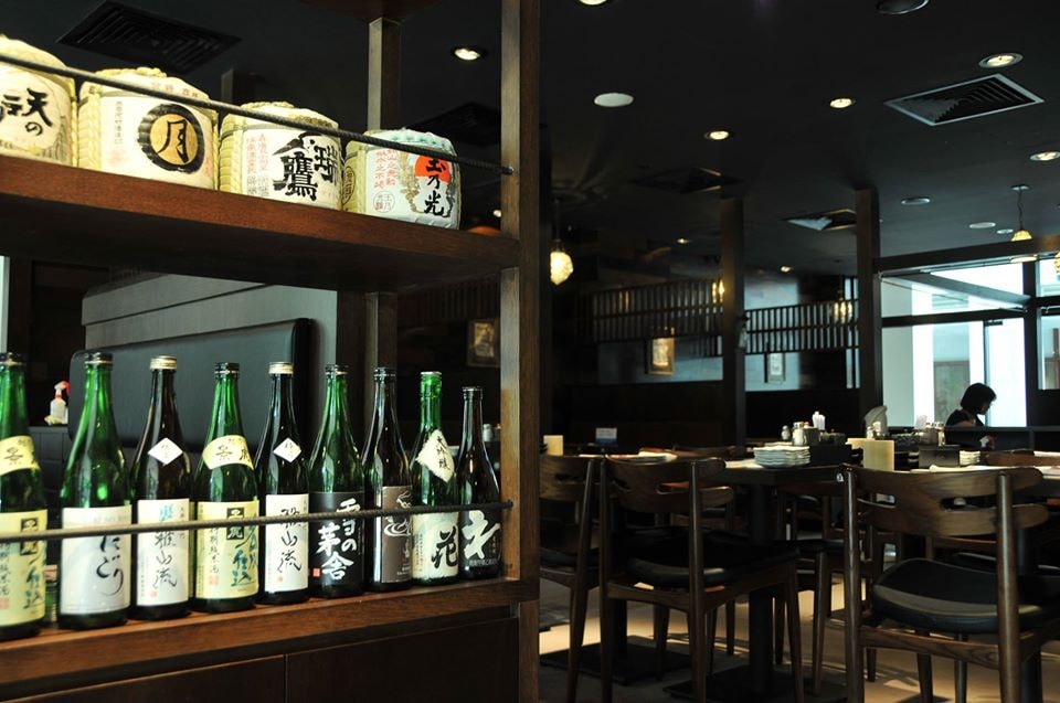 Sumire Yakitori House row of sake