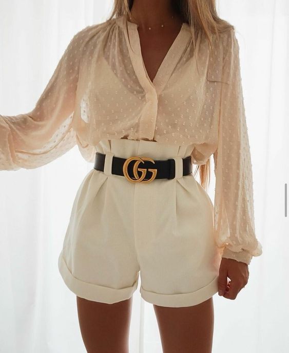 Gucci GG leather belt