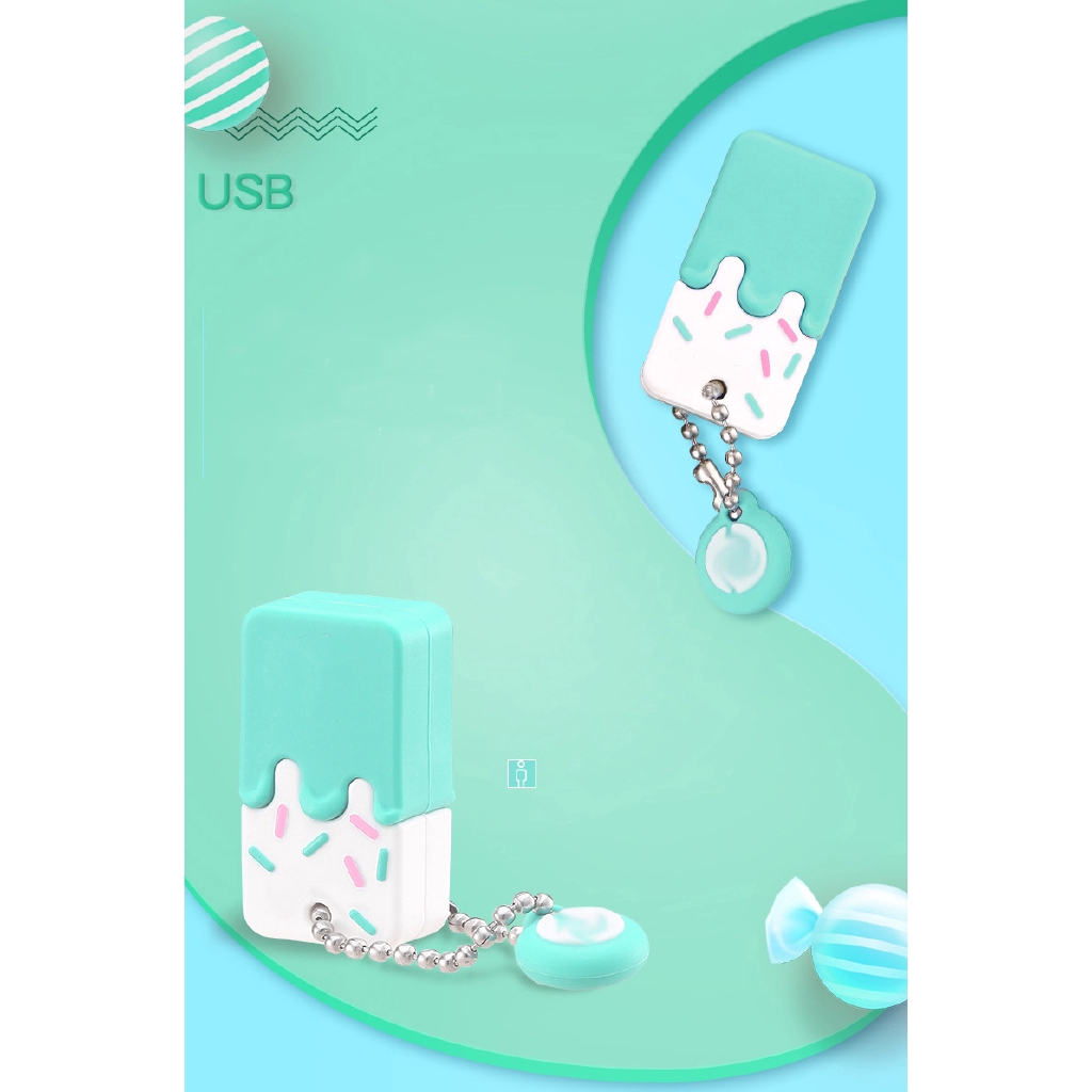 green Popsicle stick USB flash drive