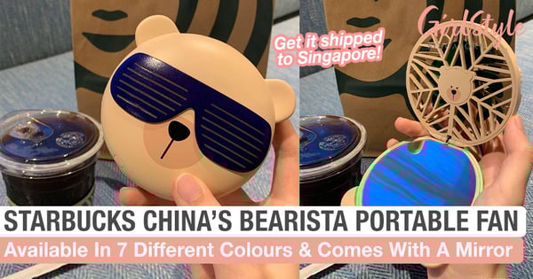 Starbucks China's New Bearista Portable Fan Comes With A Mirror For Easy On The Go Touch-Ups