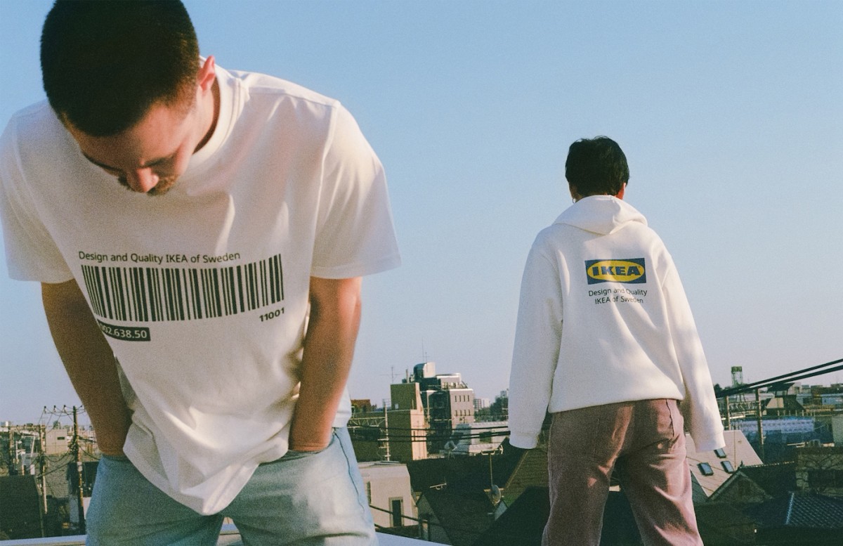 Models wearing IKEA t-shirt and hoodie