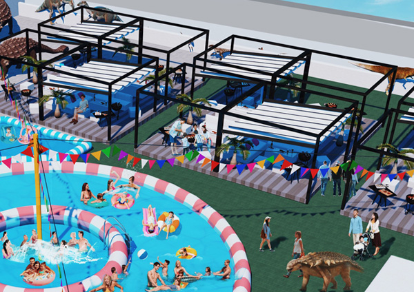STEM RESORT Creative Playground dinosaur bbq
