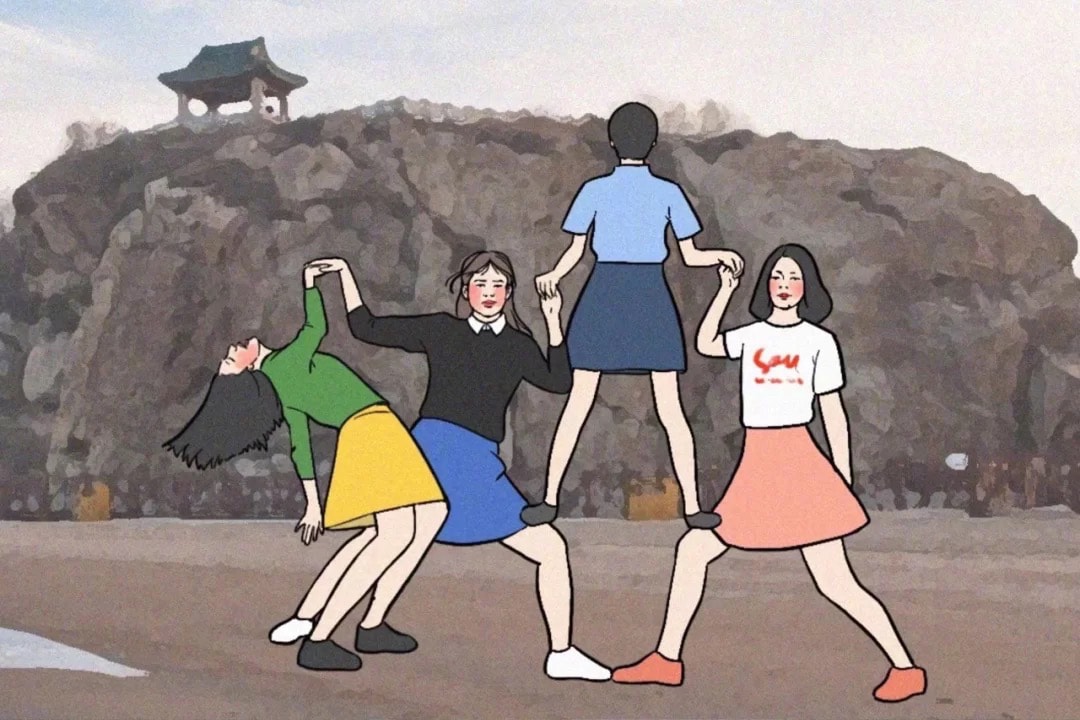 The cheerleader pose