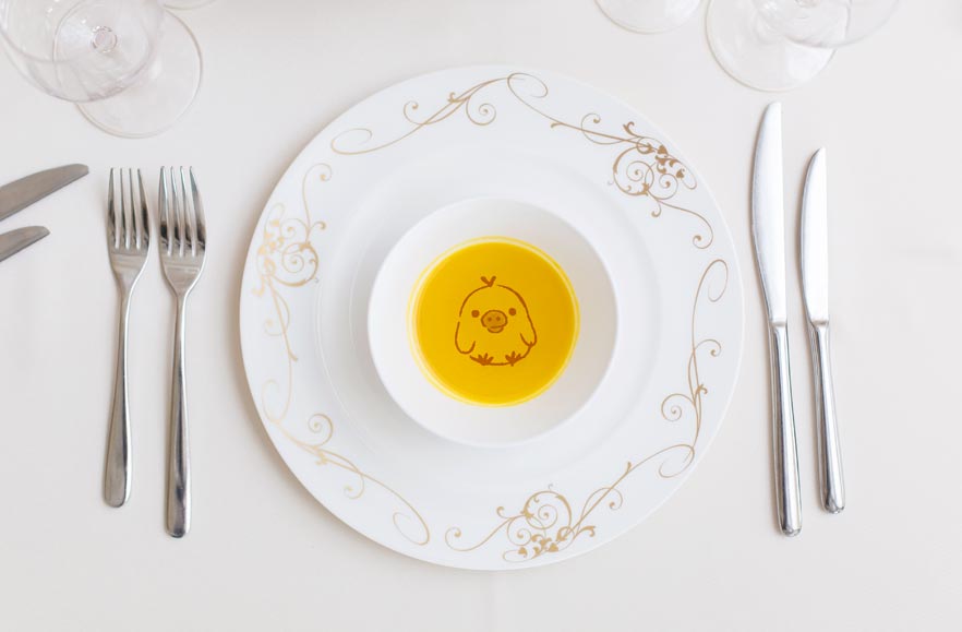 rilakkuma-themed wedding soup