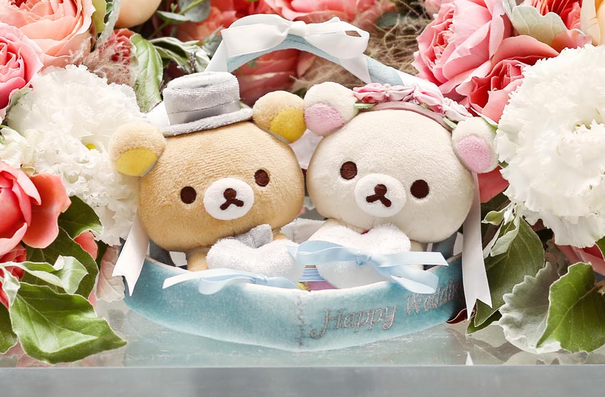 rilakkuma-themed wedding ring holder