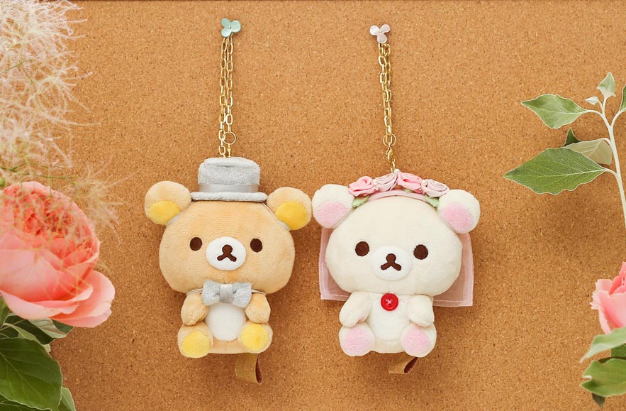 rilakkuma-themed wedding ring holder keychains