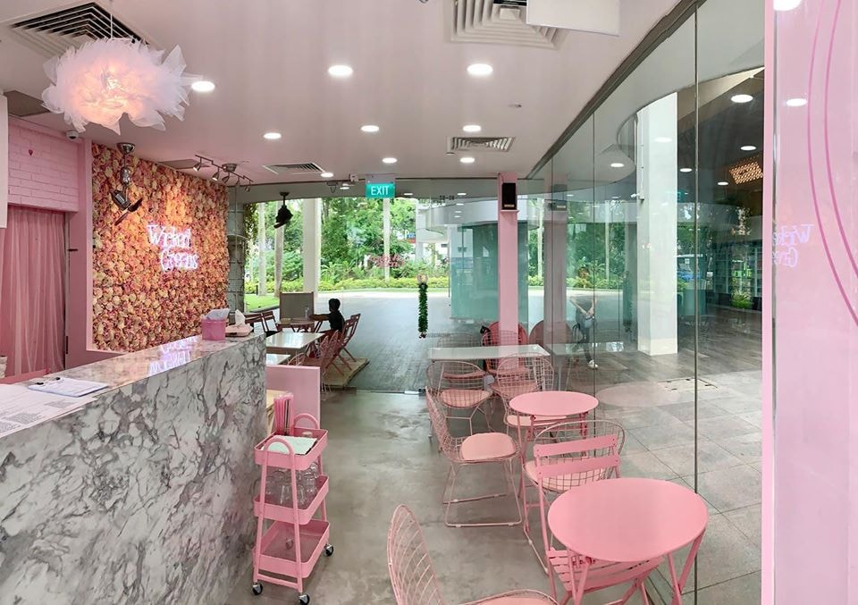 Wicked Greens pink healthy cafe
