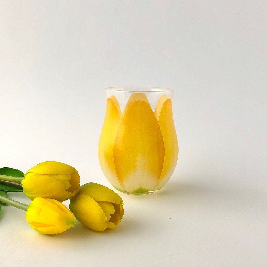 Floyd tulip drinking glass yellow