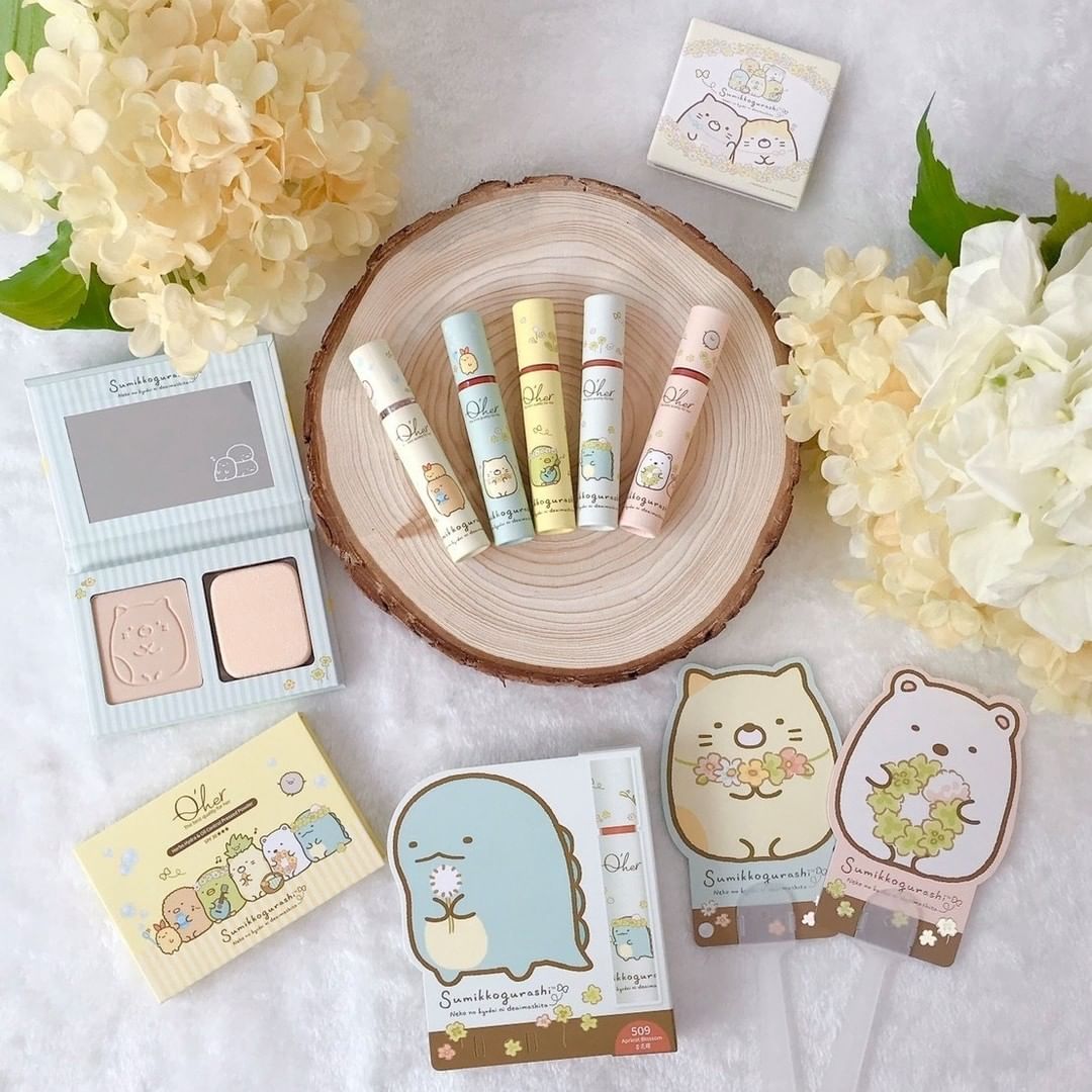 Q'her X Sumikko Gurashi Herbs makeup collection
